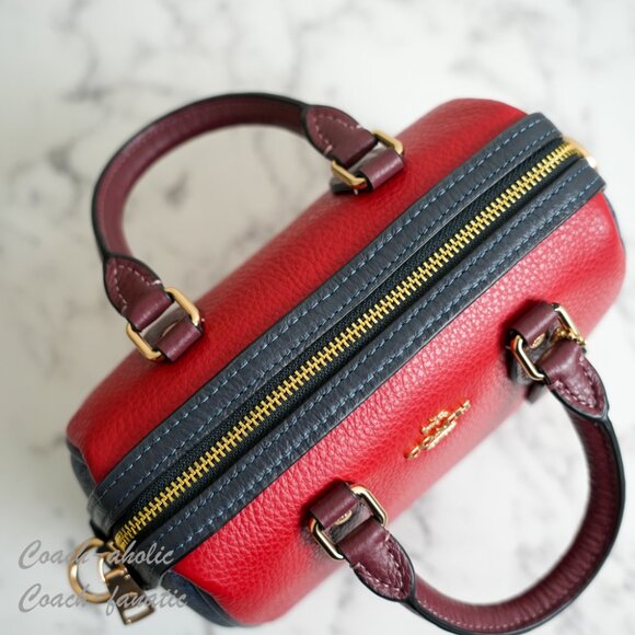 NWT Coach CBM68 Mini Rowan Crossbody Bag In Colorblock Signature Canvas - Picture 8 of 11